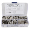 300PCS Kit Non-Insulated Sleeve Connector and Terminal 2218 1614 1210 Durab