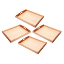 4-Pack Montessori Trays Beads Storage Holder with Handle for Early Teaching