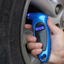 Digital Tire Air Pressure Gauge 100 PSI Tester Backlight For Car Motorcycle Blue