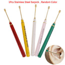1Pcs Ear Wax Cleaner Remover Stainless Steel Picker Earpick Curette Spoon Tool,a