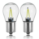2x 1156 BA15S P21W COB White LED Turn Signal Reverse Light Lamp Bulbs DC 12V J7