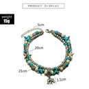 Turquoise Beaded Beach Anklet Elephant Anklet Starfish Anklet Nautical Ankl N4L5