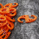 10 Pcs Practical Outdoor Sports 8-Shaped Small Carabiner Snap Metal + Plast T3U3