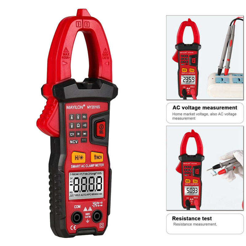 Digital Multimeter DC AC Ohm Volt Amp Test Meter Auto Range Electric Tester