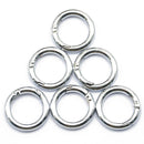 24pcs Circle Round Carabiner Camp Spring Snap Clip Hook Keychain Climbing