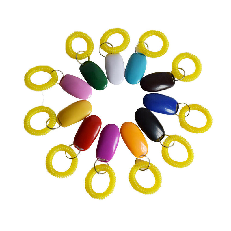 7pcs Pet Dog Training Adjustable Sound Key Chain Clicker Dog Tranining Toys