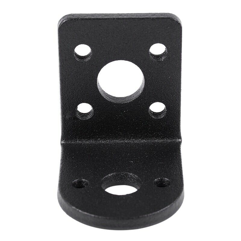 Black Metal L Shaped Mounting Bracket Holder for 25mm Gear Motor E4D6