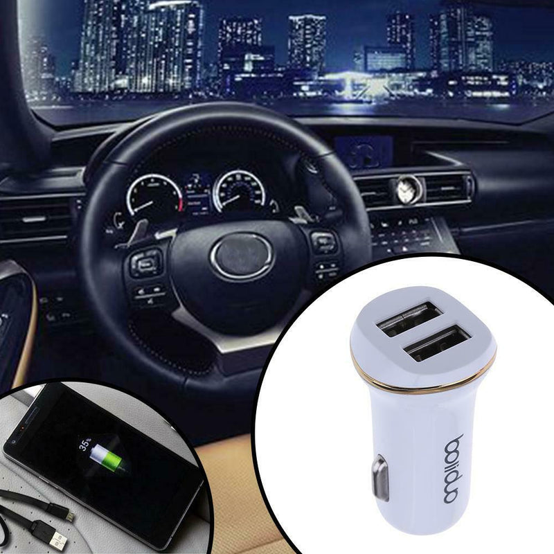 5V 2.4A/1.0A Dual USB Fast Charging Smart Car Charger for Phone Tablet