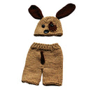 Punny Dog Newborn Baby Crochet Knit Photography Photo Prop Hat Costume Set