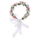 Flower Rings Hairbands White And Pink Garlands for Photography Fancy Ball
