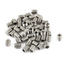 50Pcs M2.5 x 3mm Stainless Steel Hex Socket Set Grub Screws Headless Cup Po A1R5