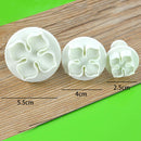 3pcs DIY Bakeware Flower Plunger Cutter Mold Embossed Stamp Fondant CakeCooki OZ