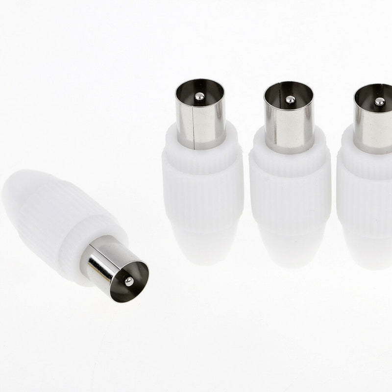 10pcs RF Male Connector Plug Adapter for Coaxial Coax Cable TV Aerial