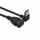USB 3.0 Right Angle 270 degree Extension Cable Male to Female Adapter Cord, G2P7