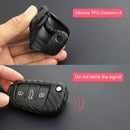Black Car Smart Key Fob Fob Case Cover Shell For Audi A1 A3 S3 Q3 Q7 TT A6L