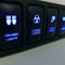 12V 4-Button Blue LED On/Off Rocker Switch Panel w/ 150mm Cable for Toyata