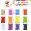 26 Pack Colorful Styrofoam Balls for Slime with Tools, Confetti and Fruit S I9T4