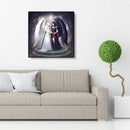 5D DIY Full Drill Diamond Painting Black and White Angel Cross Stitch Kit