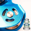 Camnal Outdoor Double Shaft Double Pulley Block Climbing Crossing Cable Cab