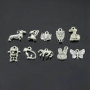 Animal Charms, Wholesale Bulk 100 Pack Mixed Tibetan Pendant Charms for Jew