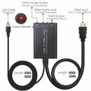 4K HDMI Audio Extractor HDMI to HDMI and Optical TOSLINK SPDIF+3.5mm Stereo