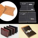 2pcs Acrylic Clear Craft Pattern Template Tool For Leather Wallet Bag Craft M&O