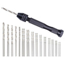 Hand Drill Bits Set 31Pcs Hand Drill Set Precision Pin Vise Micro-Mini Twis