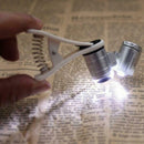 Portable 60X Mobile Phone Camera LED UV Clip Magnifier Microscope Micro Lens