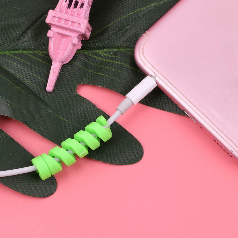 4pcs Cable Protector Data Wire Silicone Bobbin Winder USB Charging Case Cover