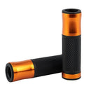 1 Pair 22MM Universal CNC Aluminum alloy Knobs Rubber Handlebar Moto Scoote K8I6