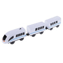 3Pcs White combination of magnetic electric locomotive train for wooden trackÂ·q