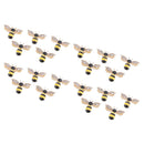 20 Pieces Alloy Bee Shape Rhinestone Flatback Embellishments for Clothing