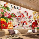 5D DIY 9 Fish Embroidery Diamond Painting Cross Stitch Kits Home Wall Decoration
