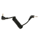 2pcs Right Angle 2.5mm to 3.5mm Male Plug Flash PC Sync Cord for DSLR Camera
