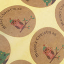120pcs Merry Christmas Owl Paper Sealing Stickers Xmas Tree DIY Gifts Labels ME
