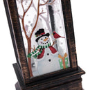 Christmas LED Glow Flame Candlestick Wind Light Decorative Ornaments,Snowma