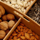 Wood Food Storage Box Snack Dish Portable Candy Nut Container Tray Decorati