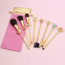 8pcs Cartoon Makeup Brushes Kit Blush Eyeshadow Face Cosmetic Pens (2) A