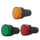 3X LED Singal Light 22mm Indicator Warning Lamp AC 12V 20mA Red Green Yellow