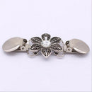 European and American Clothing Classic White Crystal Inlaid Clothing Clip C E5C2