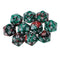 Set of 10 Green Coffee D20 Acrylic Dice for RPG D&D Gaming Twenty Sided Die
