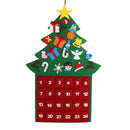 Felt Christmas Tree Ornaments Advent Calendar Set DIY Xmas Countdown Decora Z1Z6