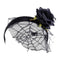 Flower Headband With Veil Floral Spider Headpiece Hair Garland Fancy Dress