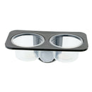 2 X Feeding Bowl Water Bowl Double & Single Bowl with Suction Cup for Terrarium