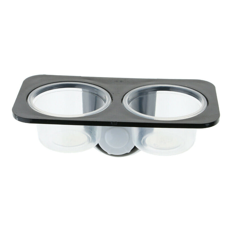 2 X Feeding Bowl Water Bowl Double & Single Bowl with Suction Cup for Terrarium
