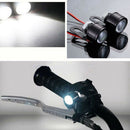 LED Motorcycle Handlebar Spotlight Headlight Driving Light Fog Lamp White 2PC