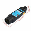 12V 7-Pin Car Truck Trailer Plug Socket Tester Wiring Circuit Light Test Tool