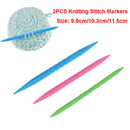 3pcs Grooved Cable Stitch Holder Knitting Stitch Markers Craft Knitting Holde JR