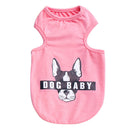 Cute Pattern Pet Puppy Dog Cat Pet Clothes Dress Vest T Shirt  Pink L
