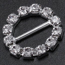 30pcs Heart + Round + Square Shape Ribbon Buckle Sliders for DIY Craft Wedd H5E8